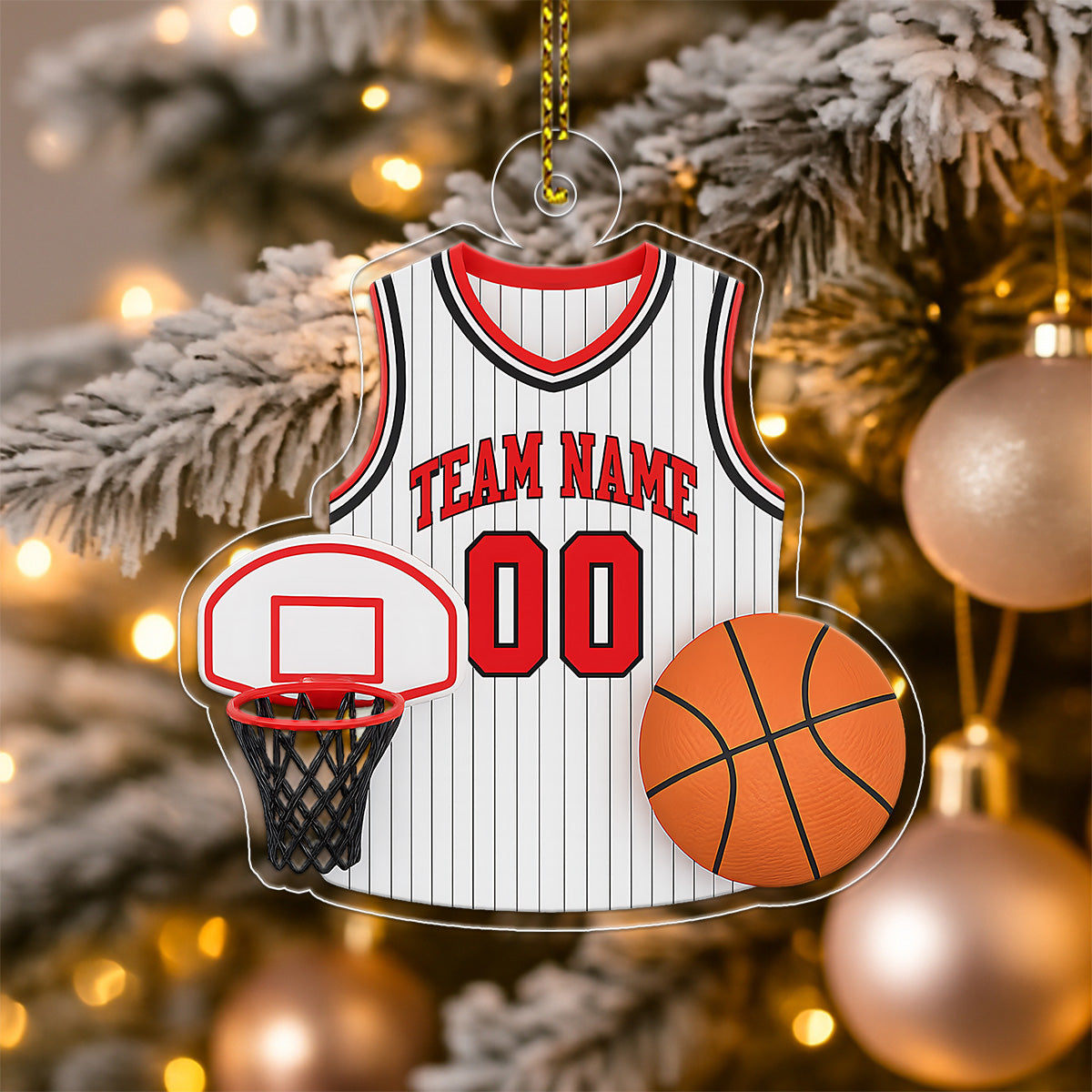 Custom Name Basketball Team Name Acrylic Ornament Christmas Gift