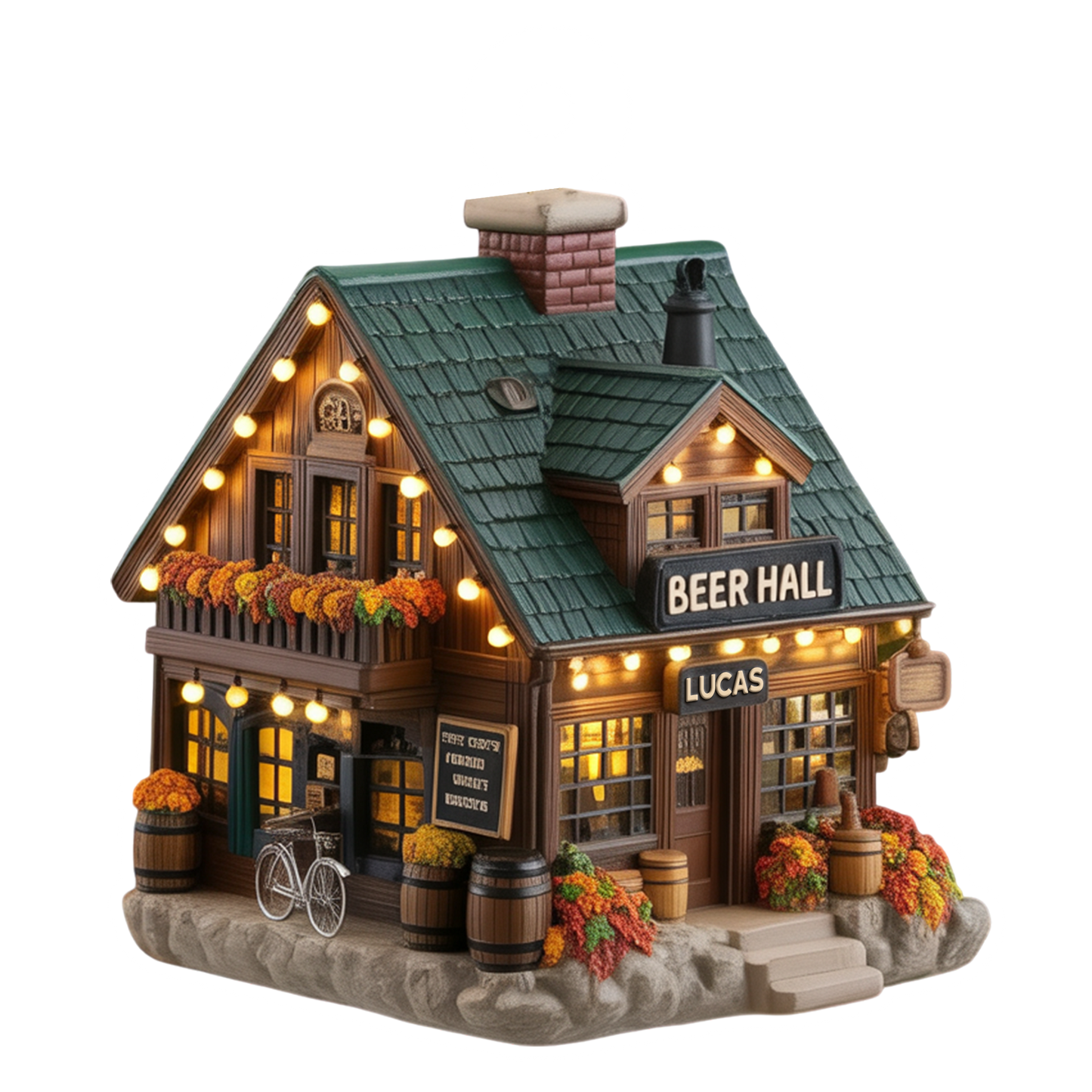 Custom Name Beer Hall Acrylic Ornament Christmas Gift
