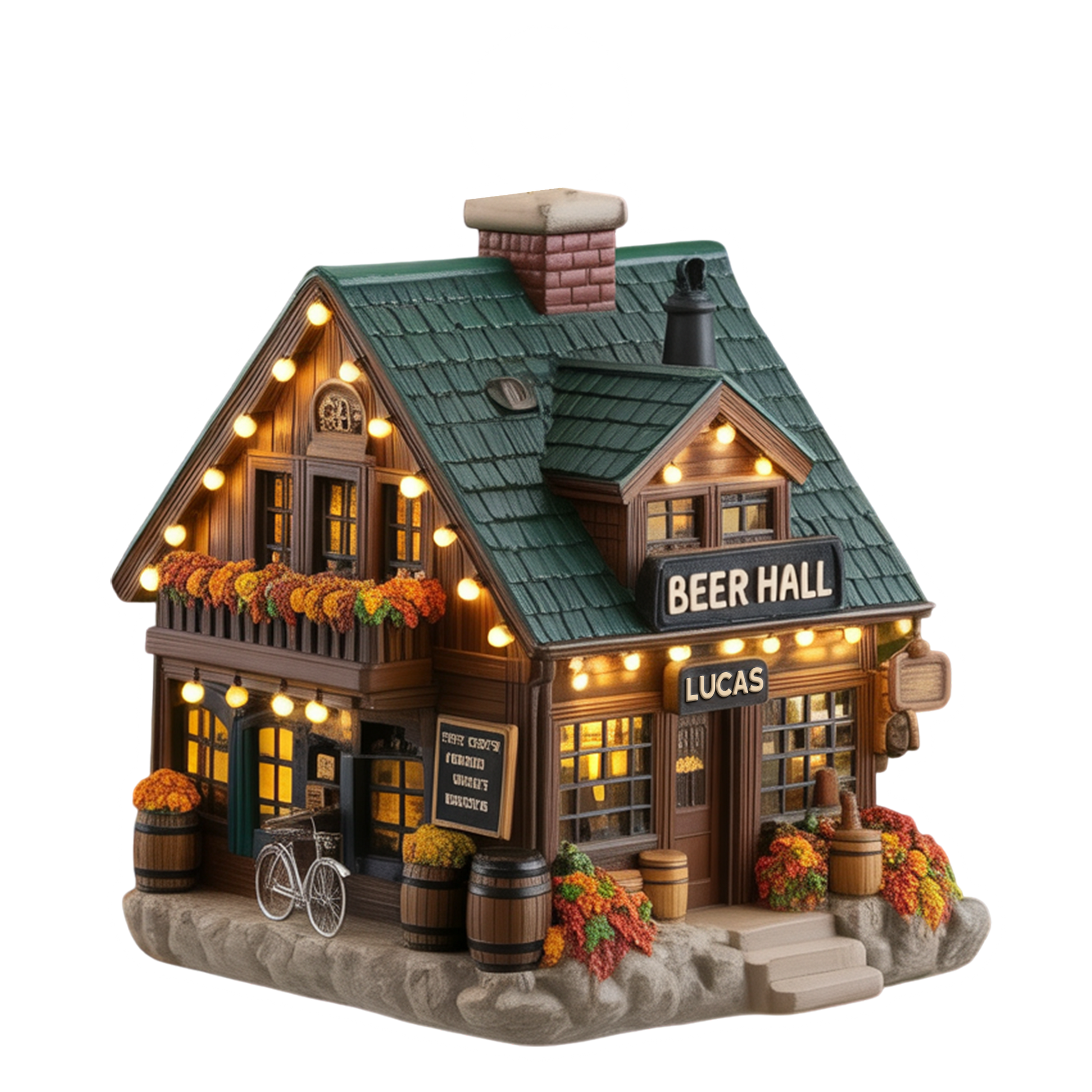 Custom Name Beer Hall Acrylic Ornament Christmas Gift
