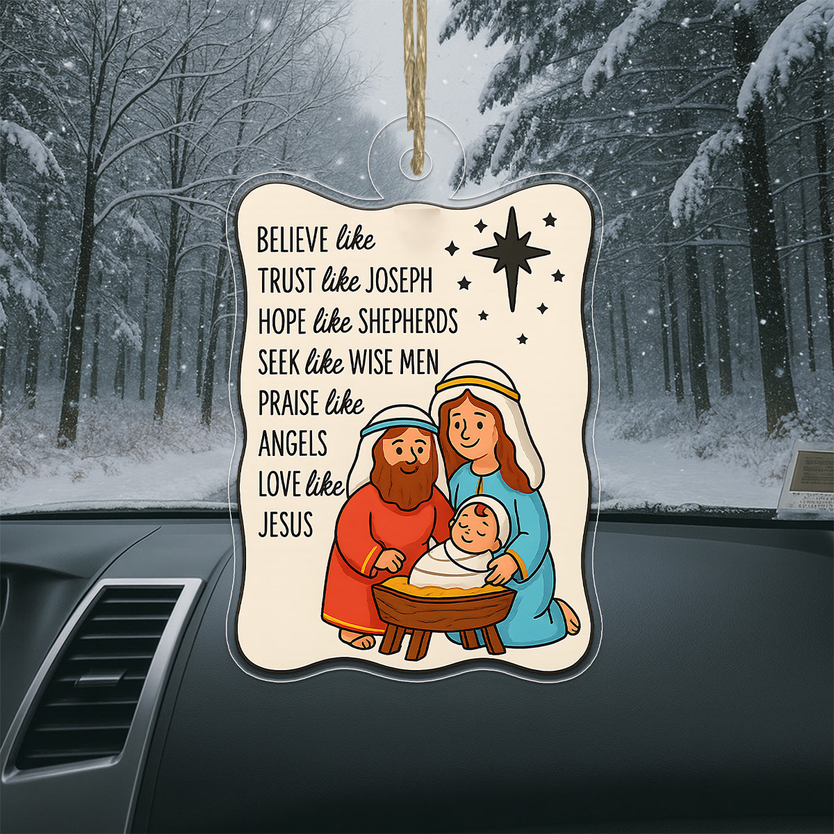 Custom Name Bible For Christian Acrylic Ornament Christmas Gift