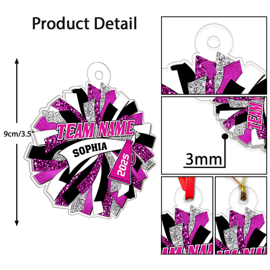 Custom Name Cheerleading 2025 Acrylic Ornament Christmas Gift