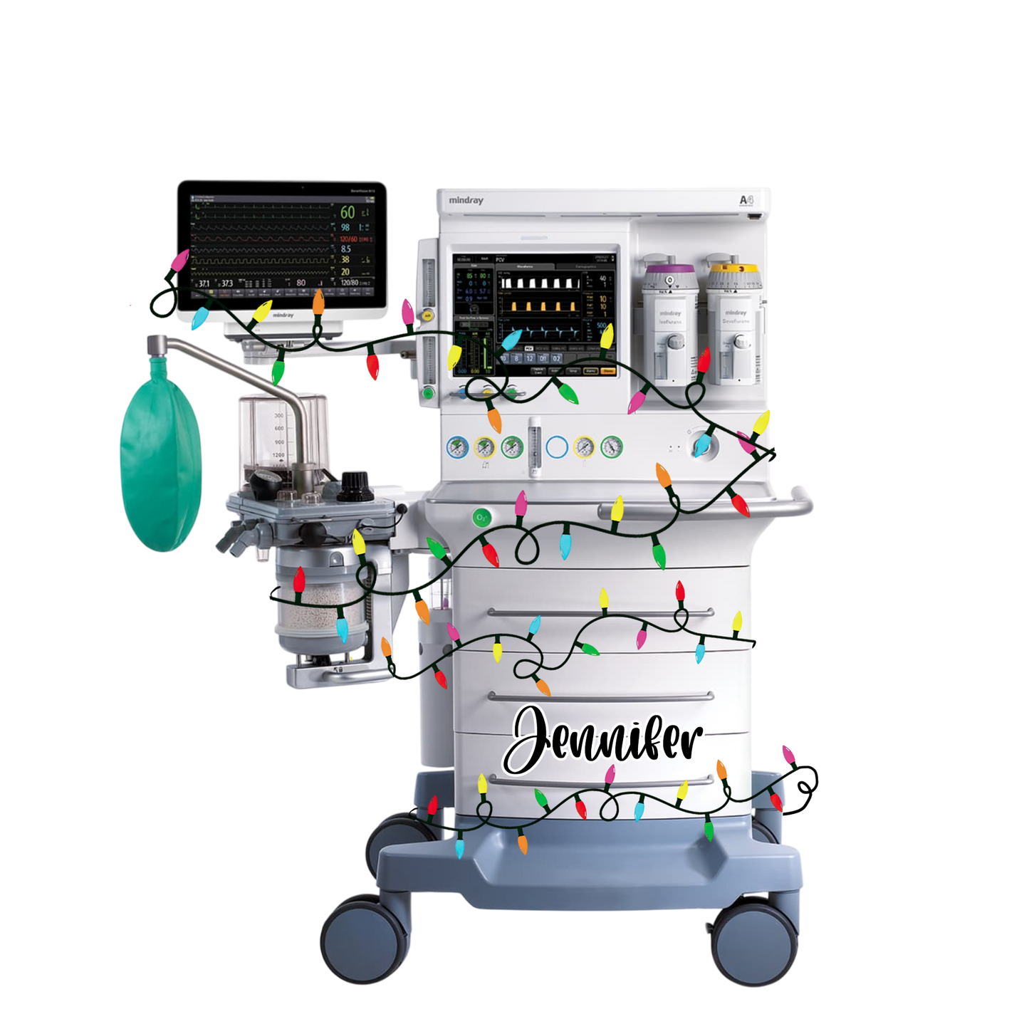 Custom Name Doctor Or Nurse Anesthesia Machine