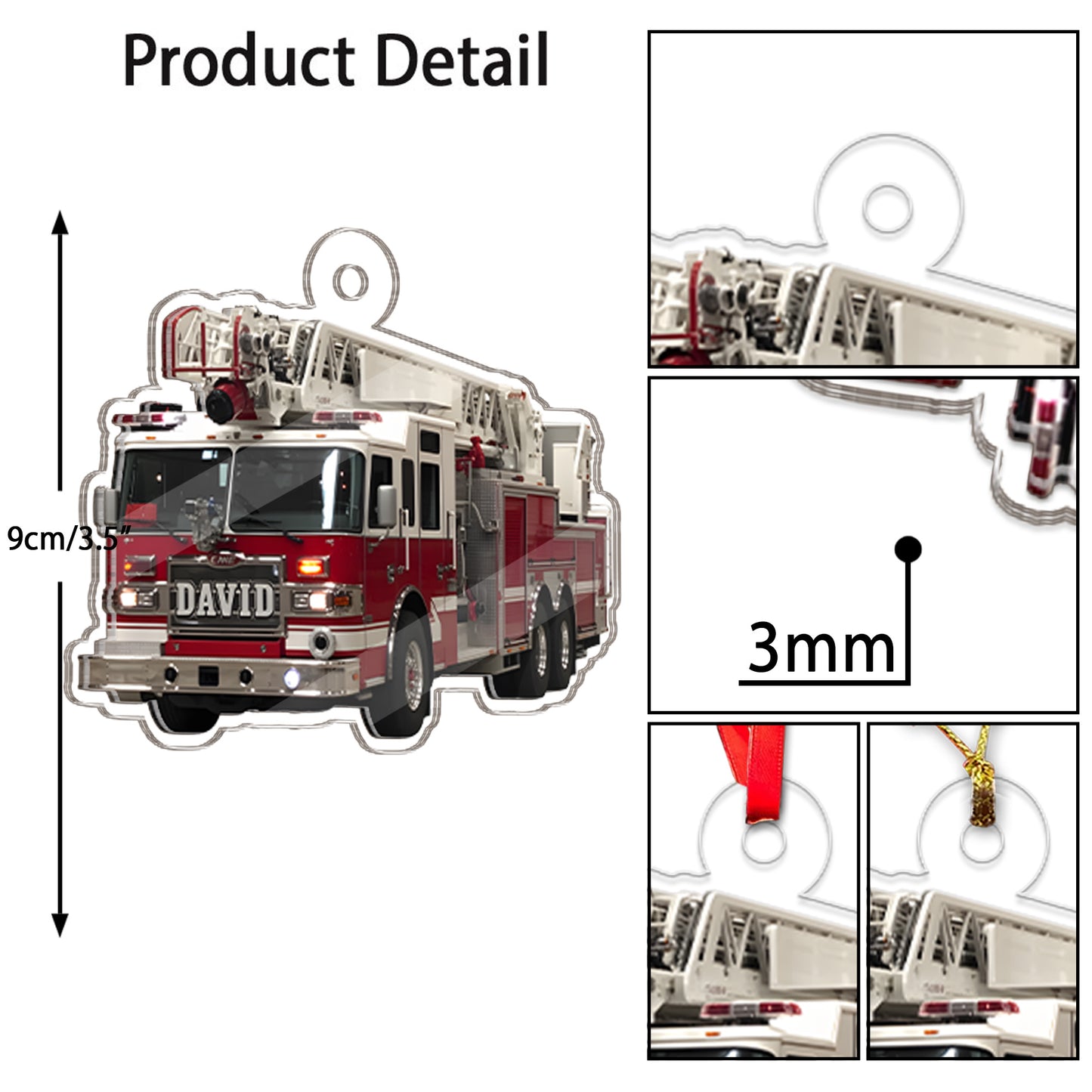 Custom Name Fire Truck Christmas