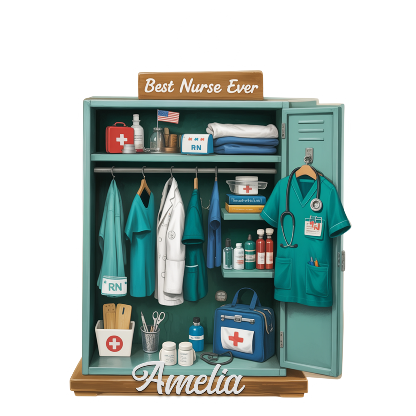 Custom Name Nurse Doctor Personal Locker