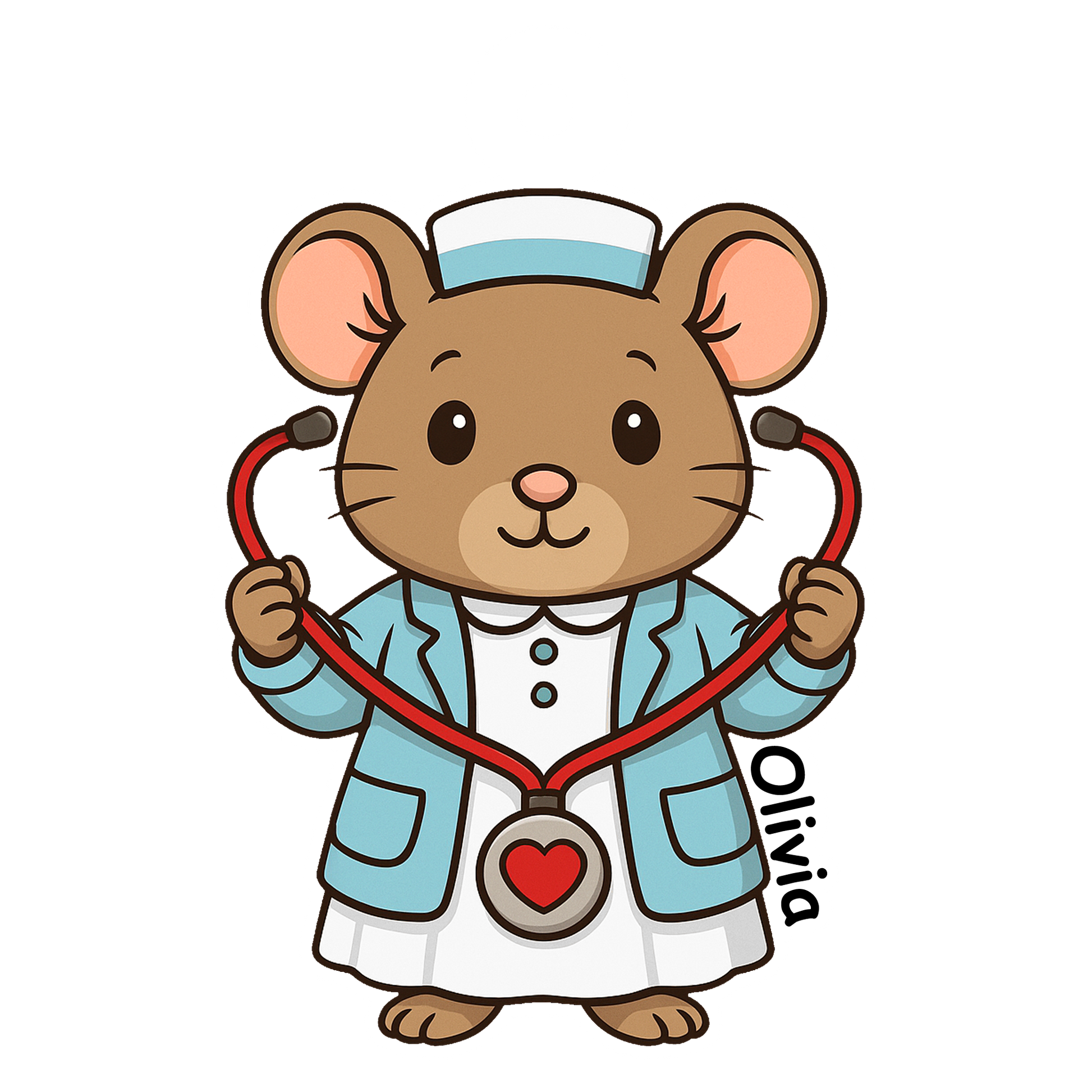 Custom Name Nurse Mouse