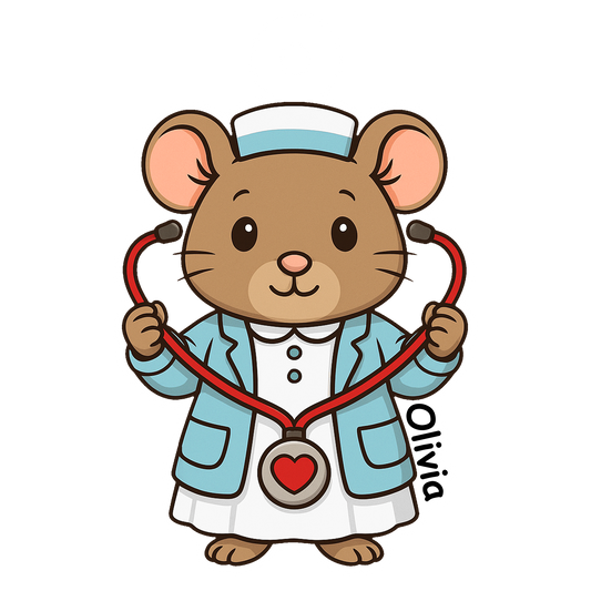 Custom Name Nurse Mouse