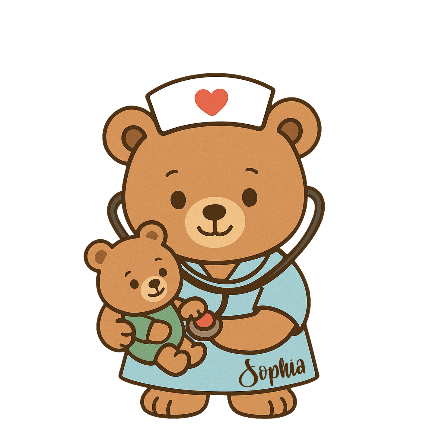 Custom Name Nurse, Midwife, Obstetrician Bear