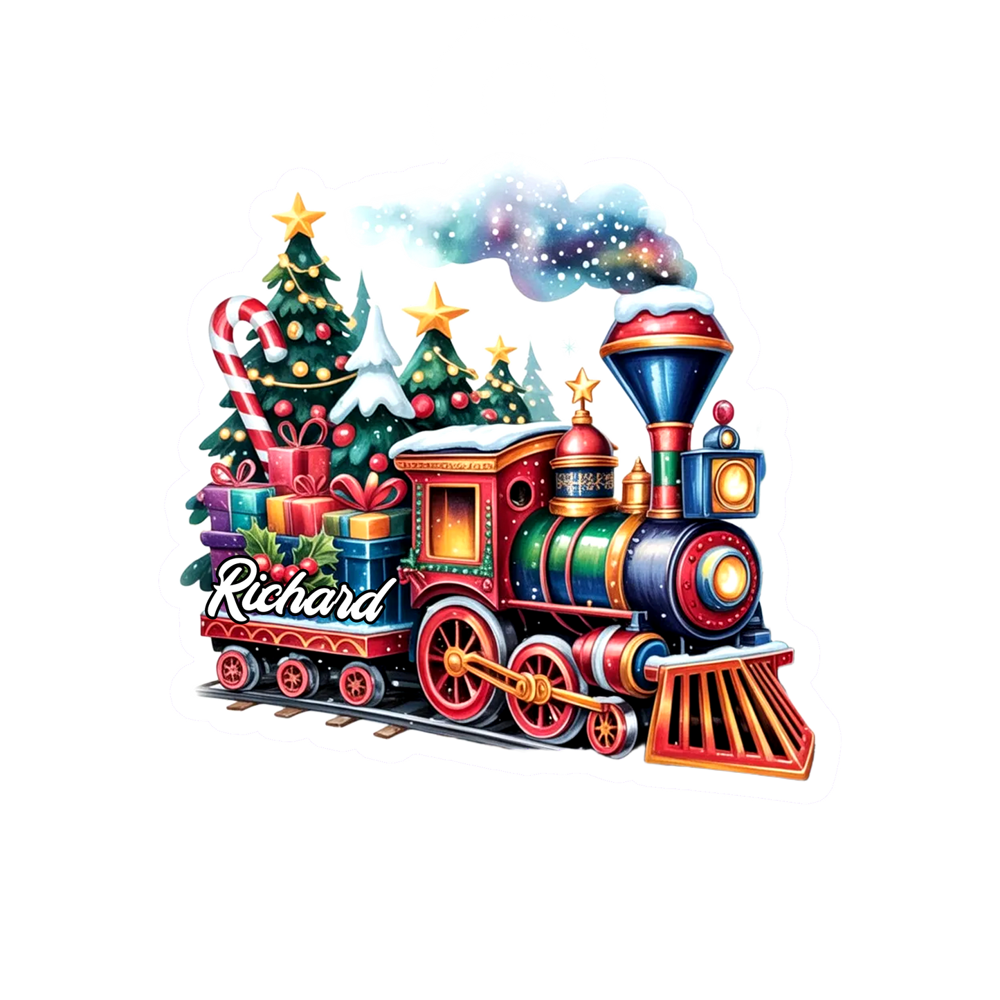 Custom Name Train Christmas