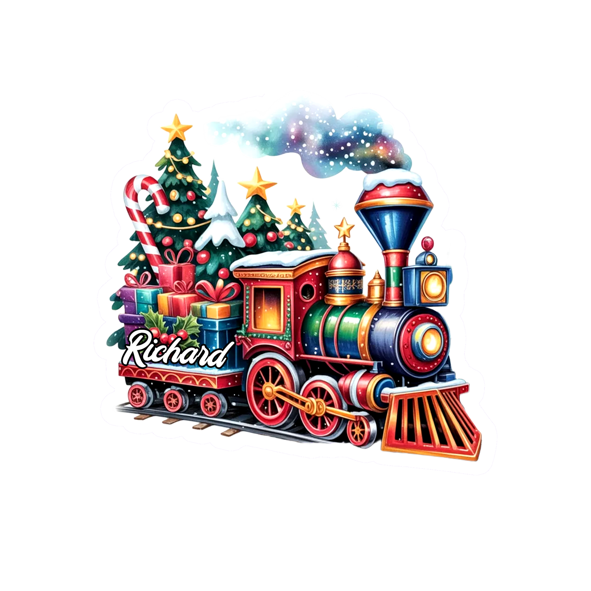 Custom Name Train Christmas