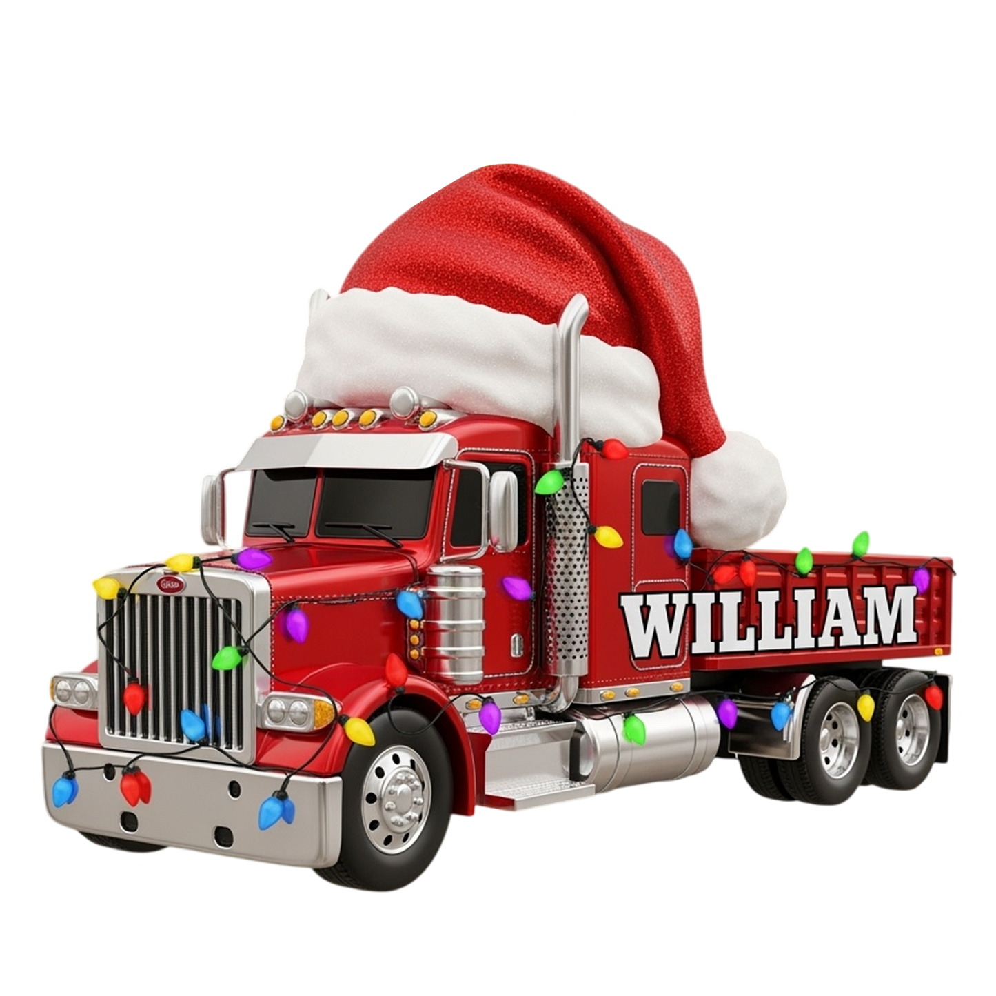 Custom Name Trucker Merry Xmas