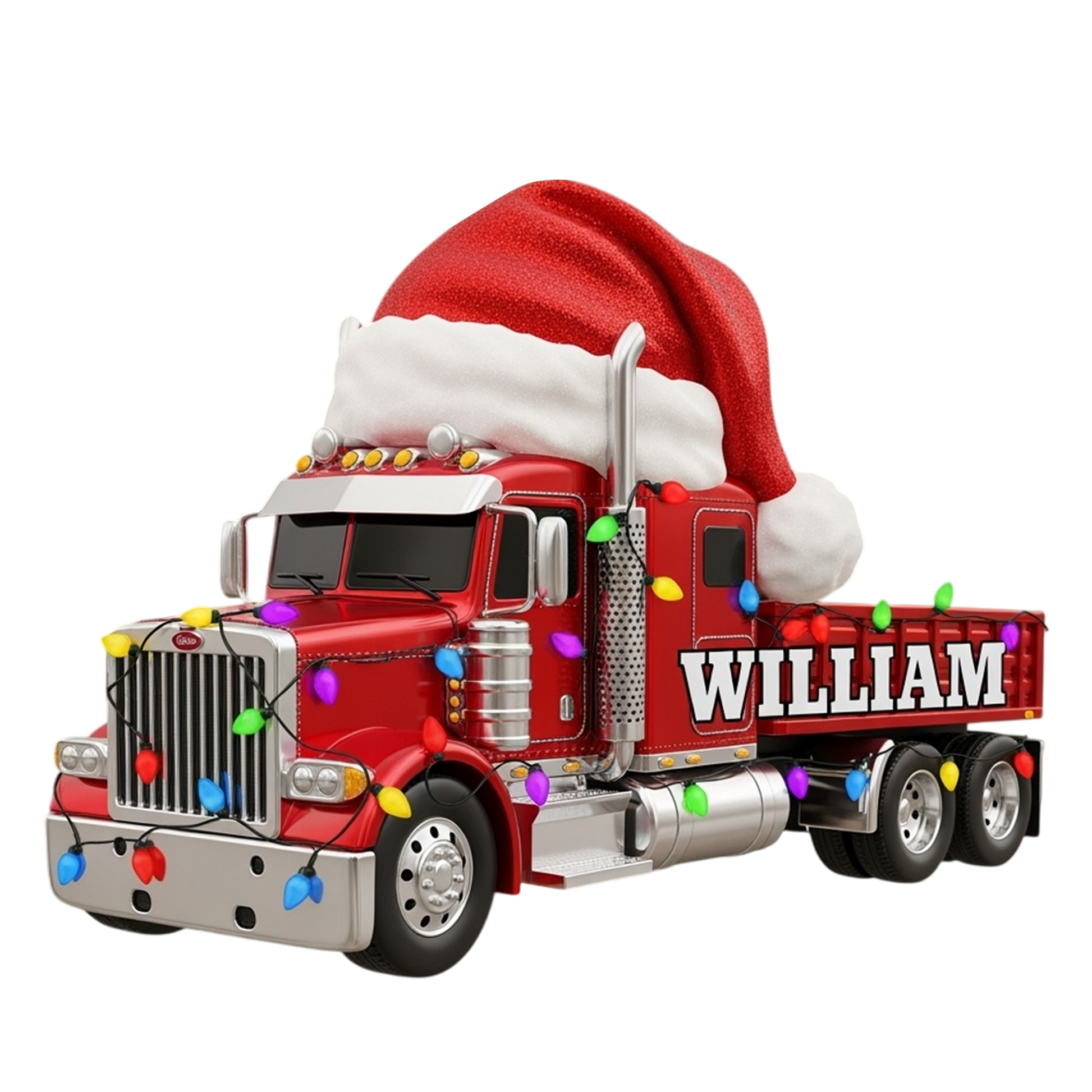 Custom Name Trucker Merry Xmas