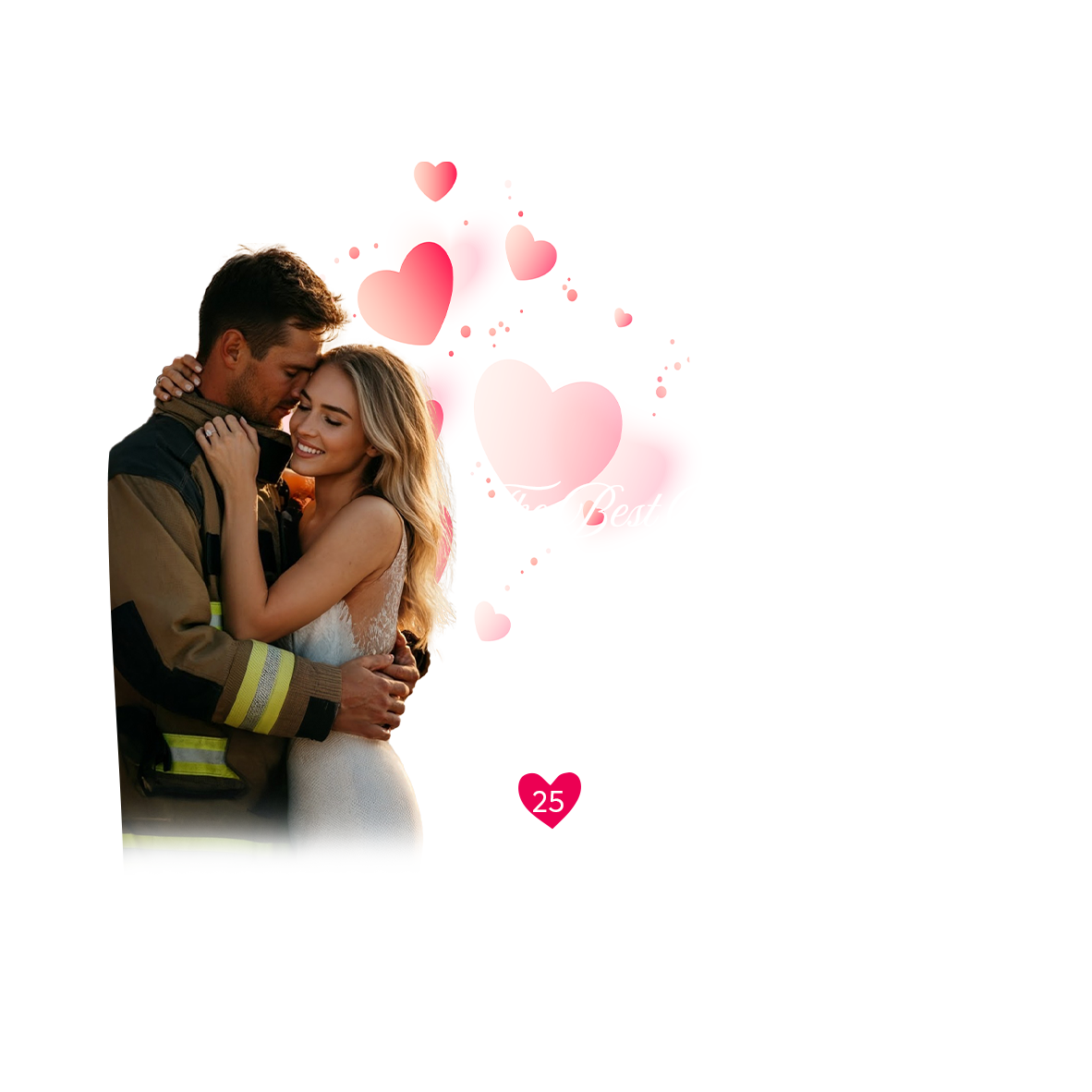 Custom Photo And Date Firefighter Couple