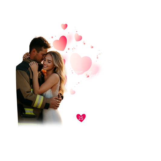 Custom Photo And Date Firefighter Couple