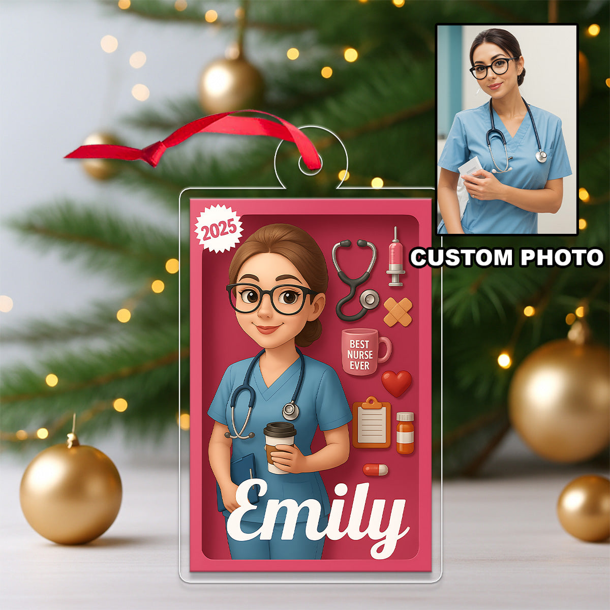 Custom Photo And Name Nurse or Doctor