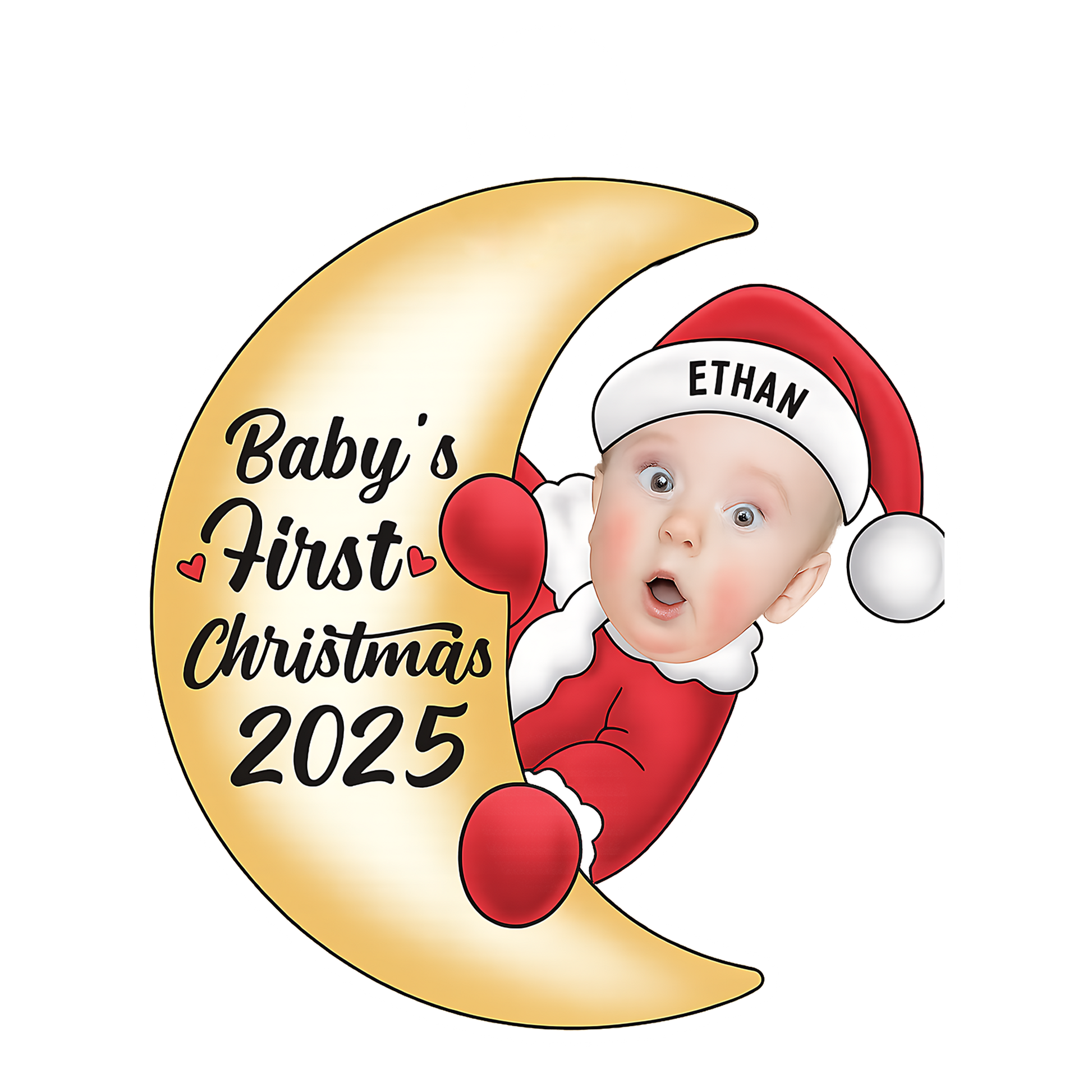 Custom Photo Baby First Xmas 2025