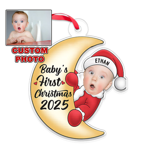 Custom Photo Baby First Xmas 2025