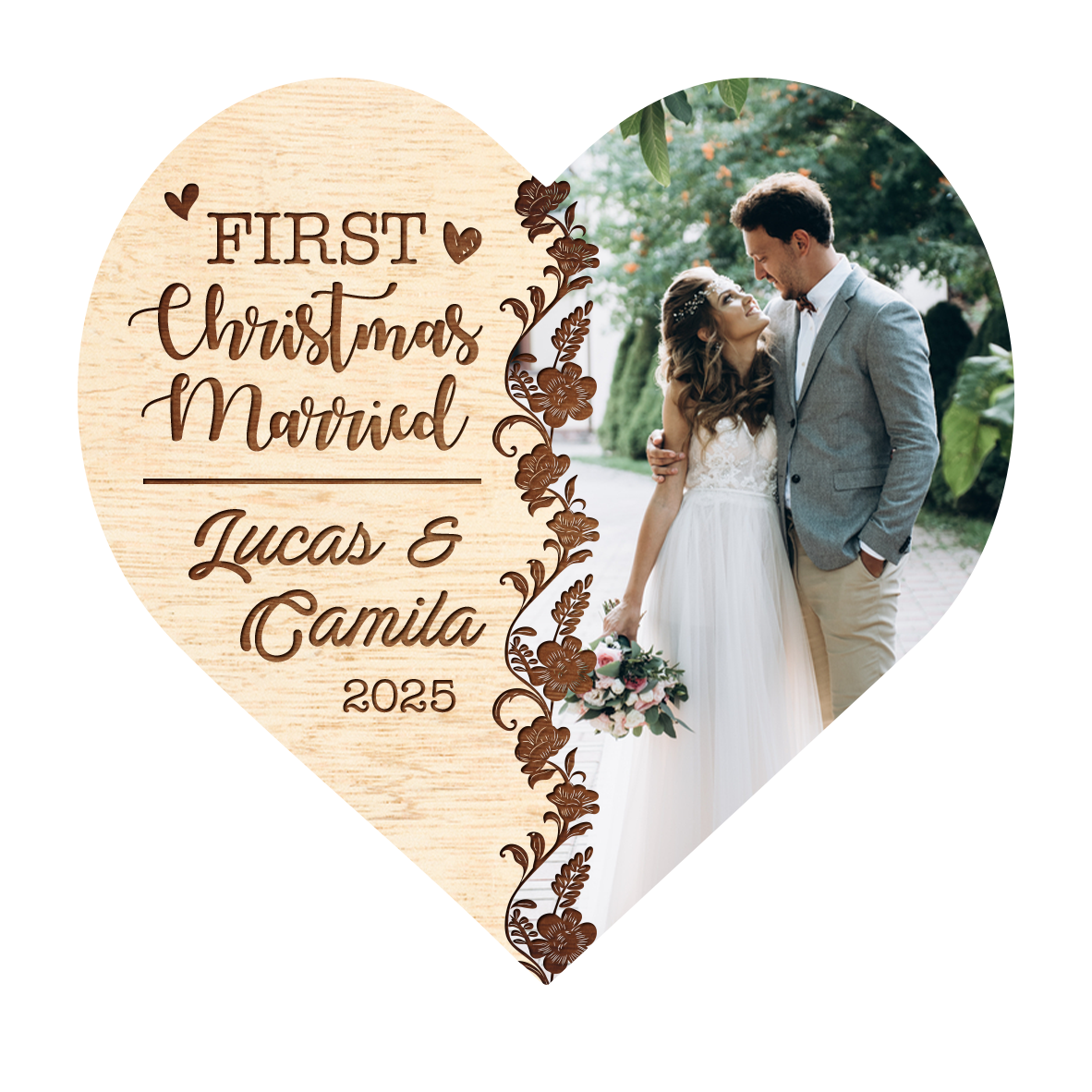 Custom Photo Couple Christmas Married