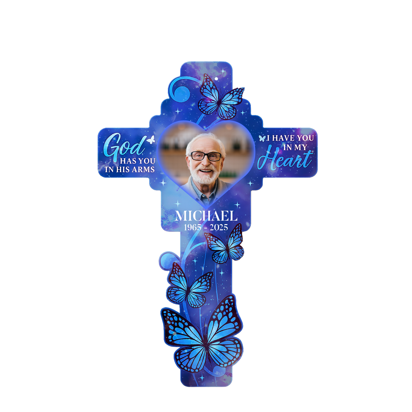 Custom Photo Cross Butterfly