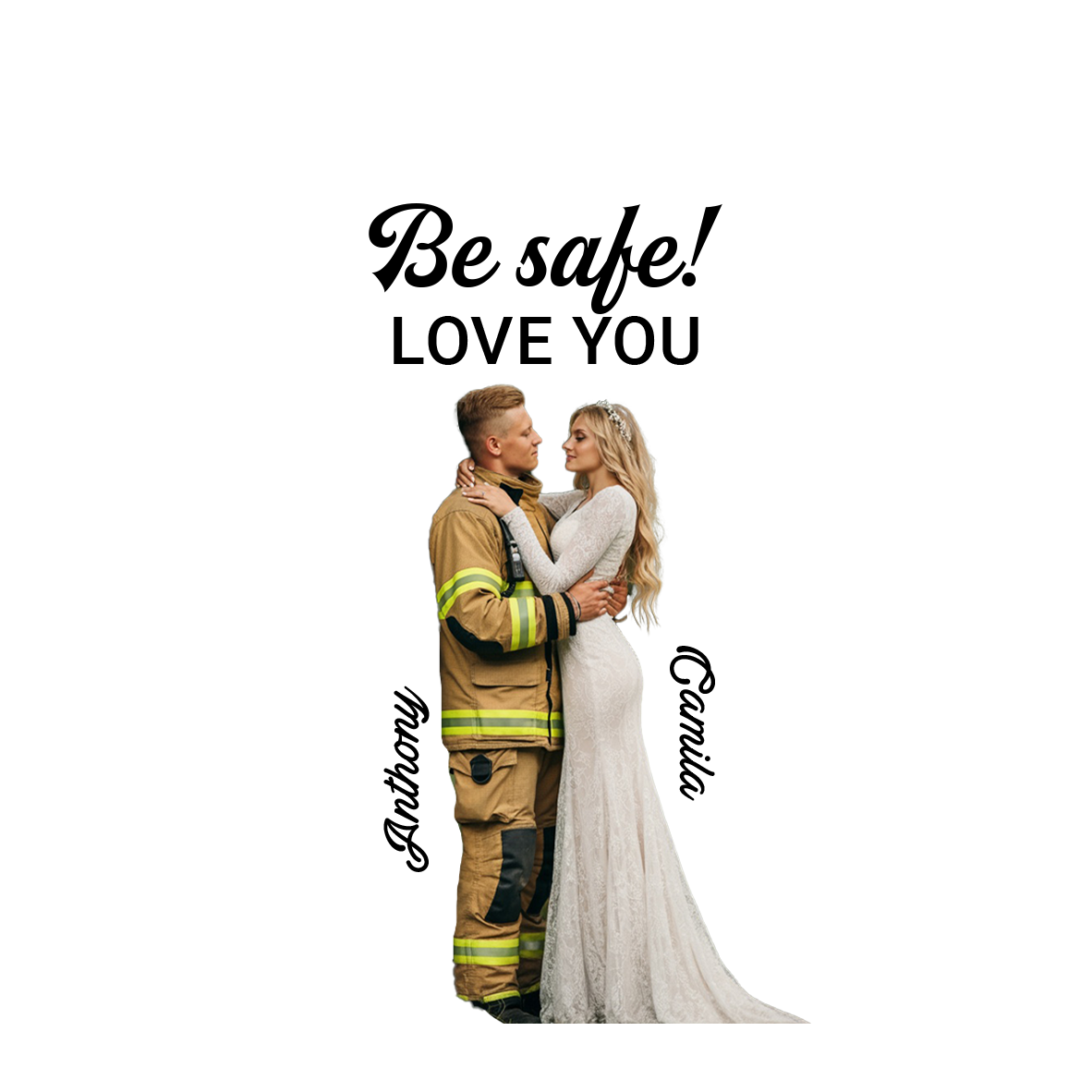 Custom Photo Firefighter Couple