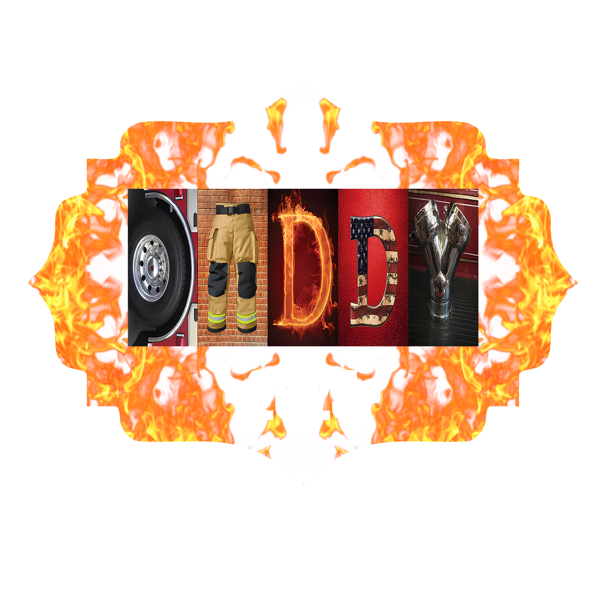 Custom name Daddy Firefighter