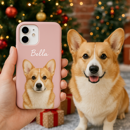 Custom Pet Photo Phone Case, Custom Dog Face Phone Case, Gift for Dog Lover, Pet Memorial, Animal Lovers