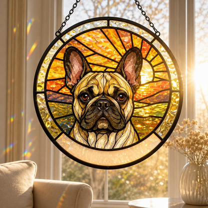 Custom Photo Dog Lover Glass Suncatcher Gift – Personalized Pet Dog Lover Gift