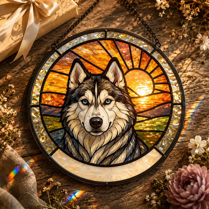 Custom Photo Dog Lover Glass Suncatcher Gift – Personalized Pet Dog Lover Gift