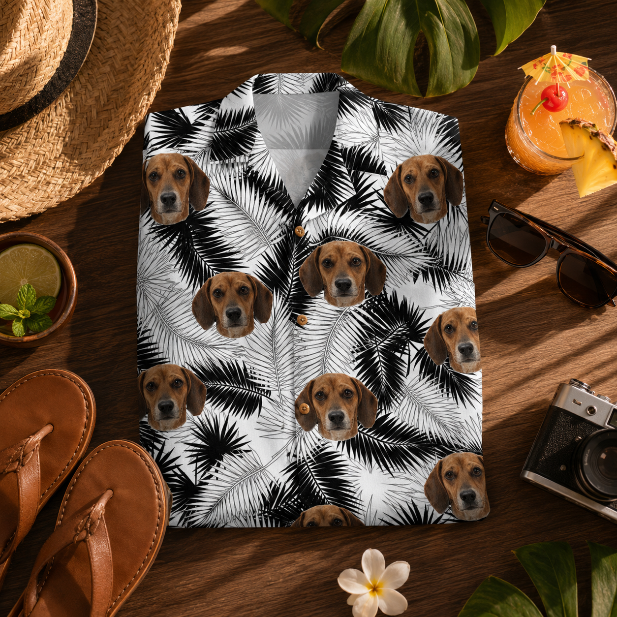 Custom Photo Dog Hawaiian Shirt, Personalized Hawaiian Shirt, Dog Lover Vacation Gift For Dog