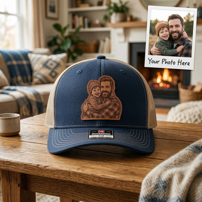Personalized Father's Day Trucker Hat With Photo | Custom Dad Hat | Father's Day Gift | Gift For Dad | Dad Gifts