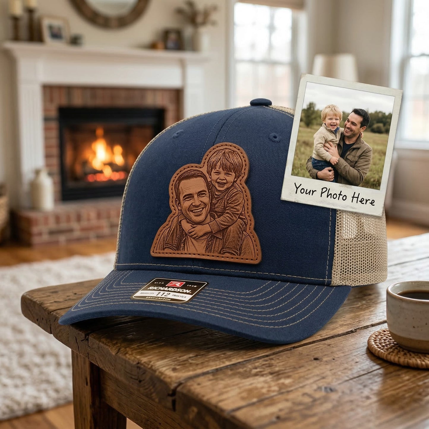 Personalized Father's Day Trucker Hat With Photo | Custom Dad Hat | Father's Day Gift | Gift For Dad | Dad Gifts