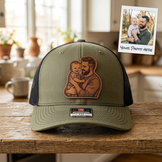 Personalized Father's Day Gift Trucker Hat | Custom Dad Photo Hat | Father's Day Gift | Gift For Dad | Dad Gifts