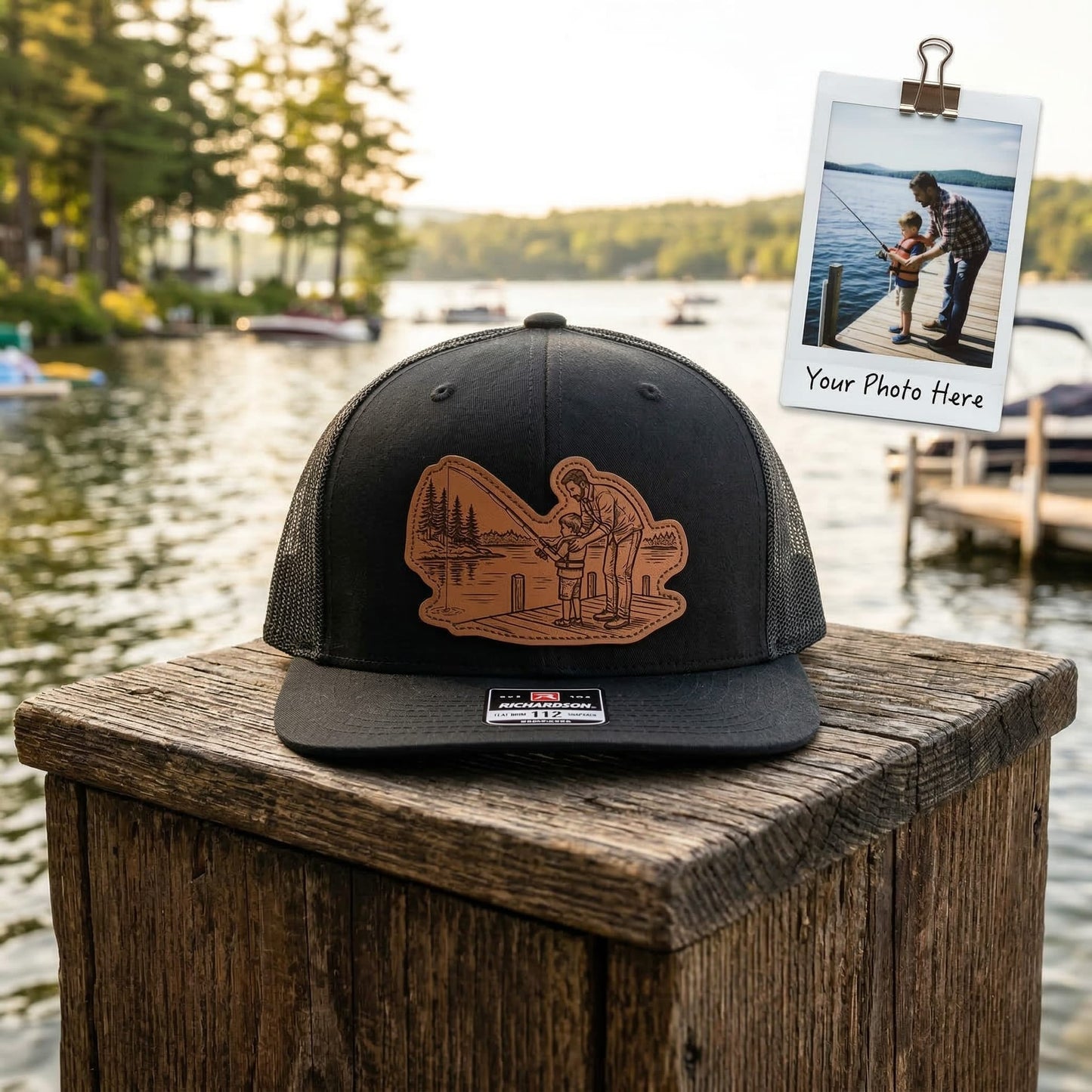 Dad Trucker Hat With Photo– Personalized Dad Hat | Father's Day Gift | Gift For Dad