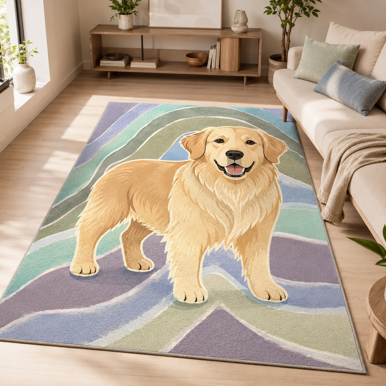 Custom Photo Dog Area Rug | Gift For Dog Lovers