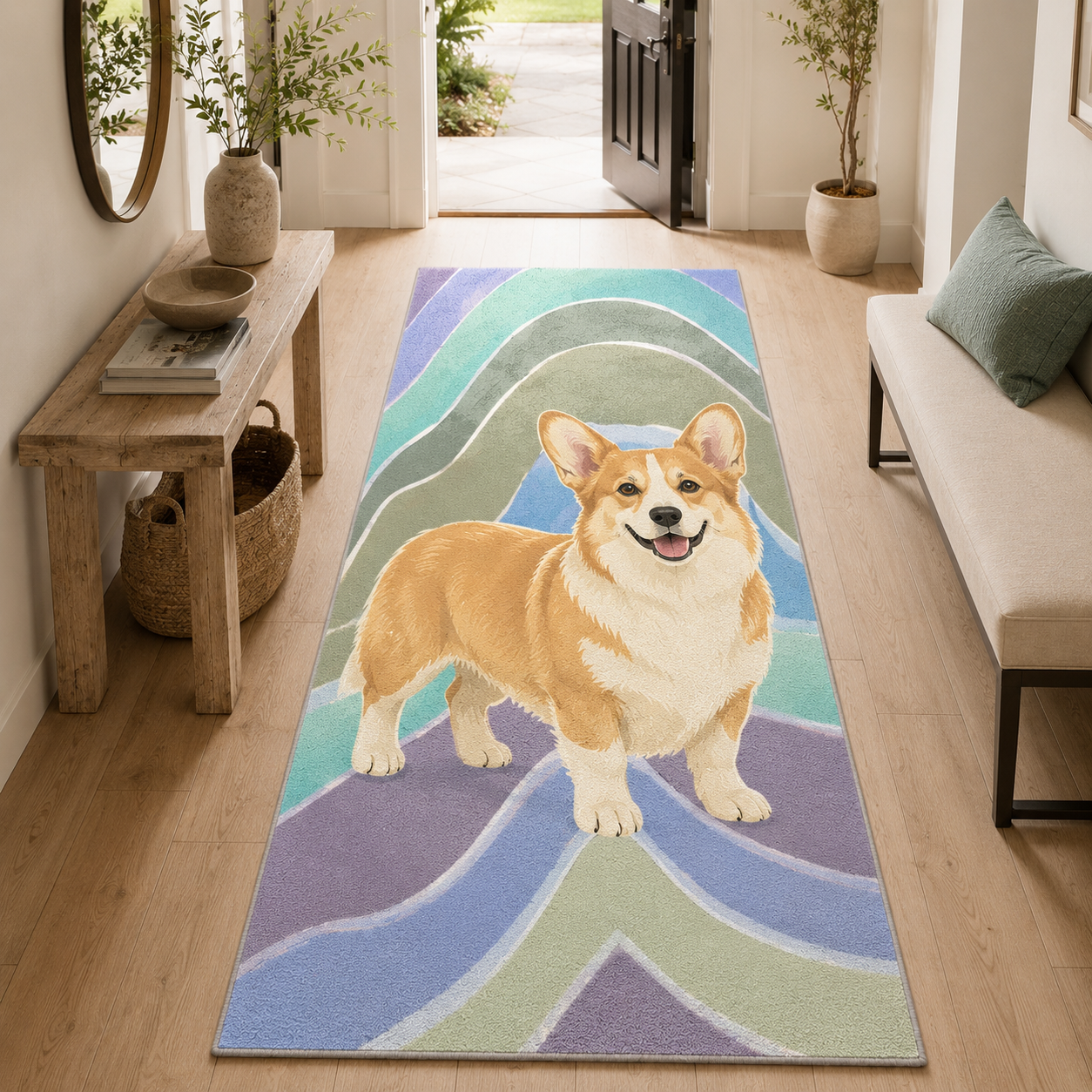 Custom Photo Dog Area Rug | Gift For Dog Lovers