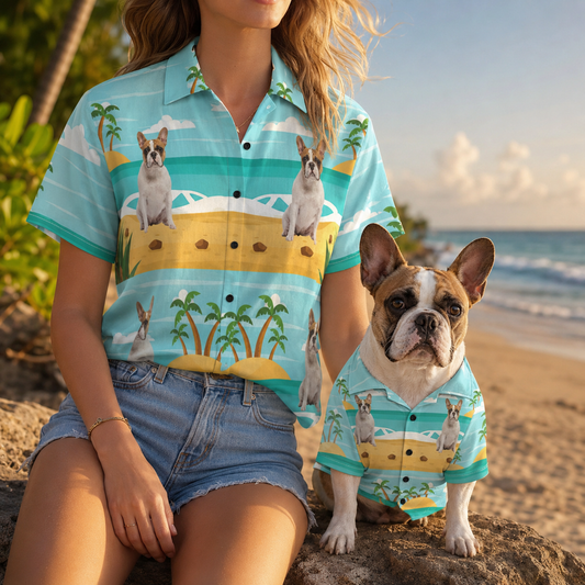 Custom Photo Dog Hawaiian Shirt, Personalized Hawaiian Shirt, Dog Lover Vacation Gift For Dog