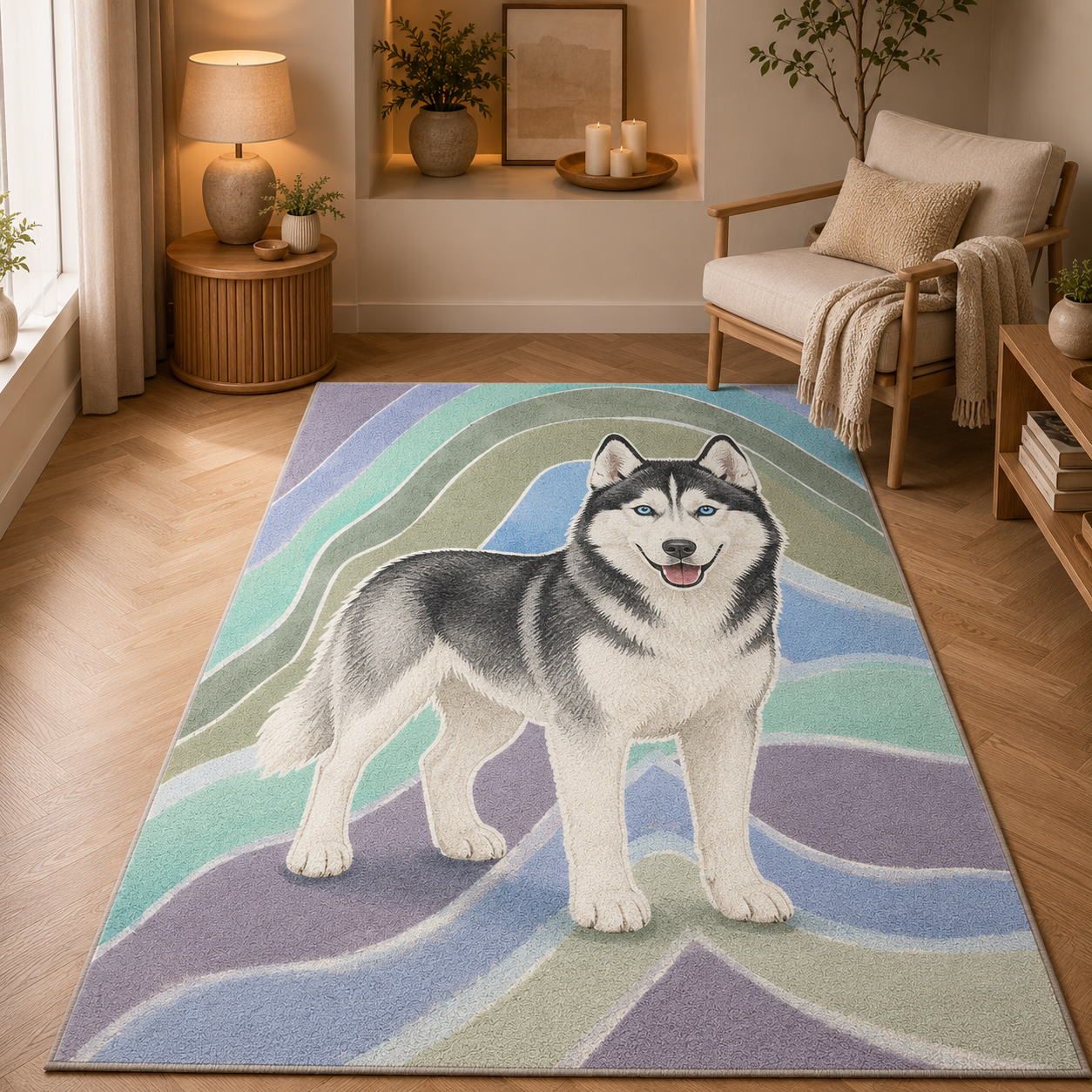 Custom Photo Dog Area Rug | Gift For Dog Lovers