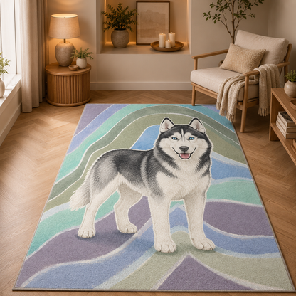 Custom Photo Dog Area Rug | Gift For Dog Lovers