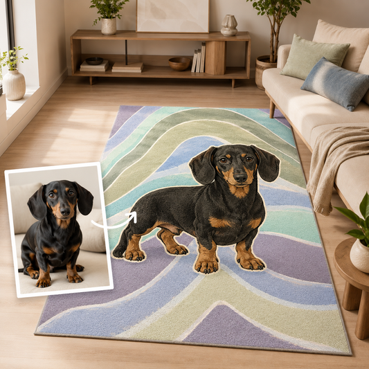 Custom Photo Dog Area Rug | Gift For Dog Lovers