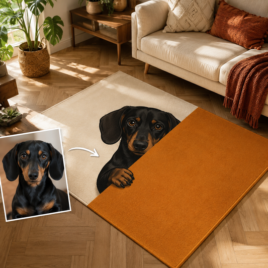 Custom Photo Funny Dog Area Rug | Gift For Dog Lovers