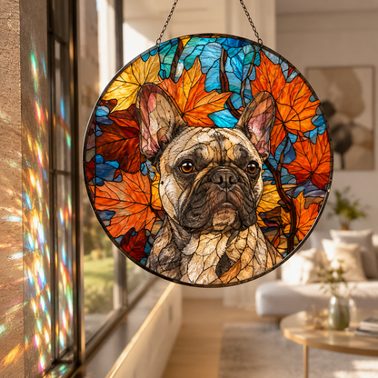 Custom Photo Dog Stained Glass Suncatcher – Custom Dog Lover Gifts | Gift For Dog Lover