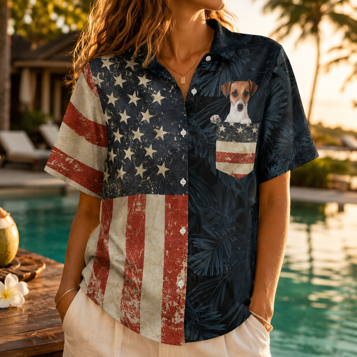Custom Photo Dog Hawaiian Shirt, Personalized Hawaiian Shirt, Dog Lover Vacation Gift For Dog
