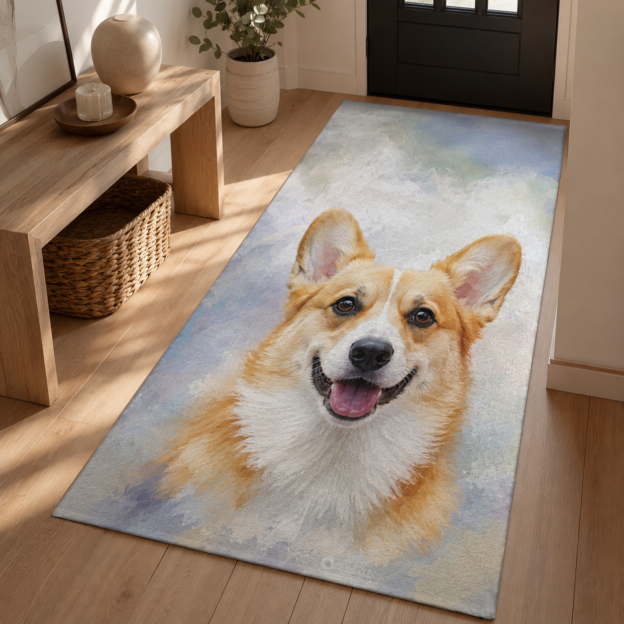 Custom Photo Dog Area Rug | Gift For Dog Lovers