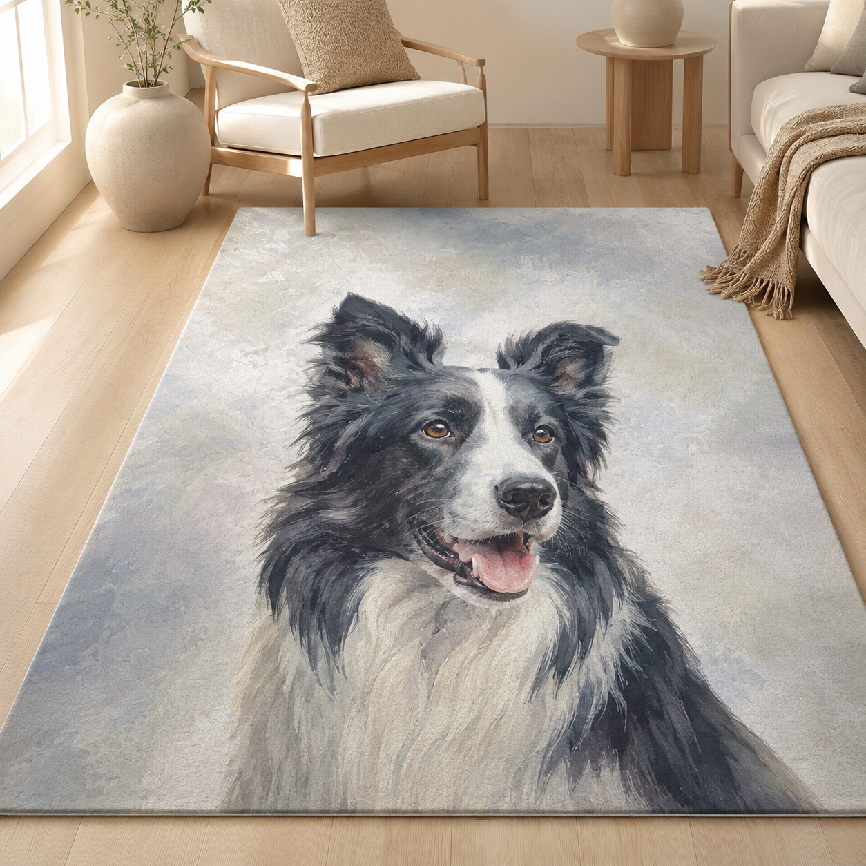 Custom Photo Dog Area Rug | Gift For Dog Lovers
