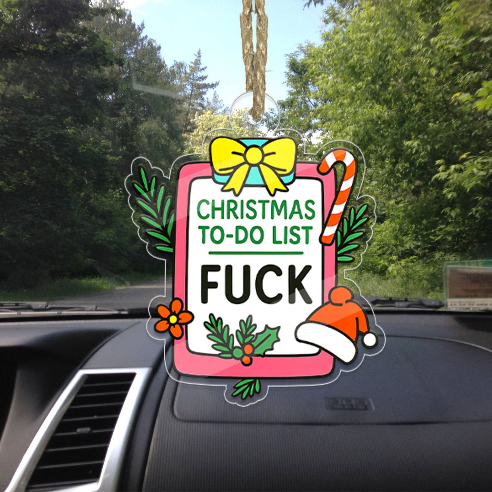Funny Christmas Plan To Do List Acrylic Ornament, Gift For Friends, Funny Ornament Gift, Adult Ornament, Santa List Ornament