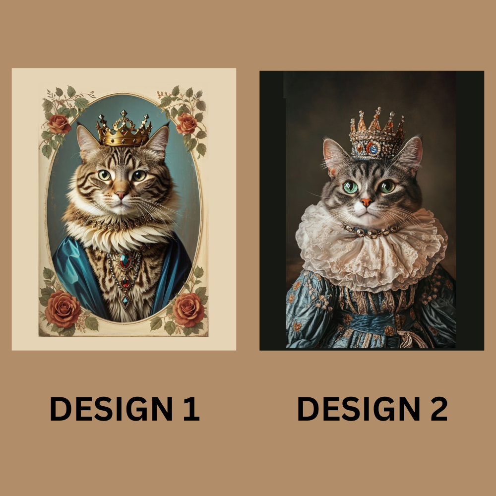 Custom Pet Cat Royal Art Memorial Case – Personalized Cat Photo Gifts – Custom Photo Pet Gift THUC99M13