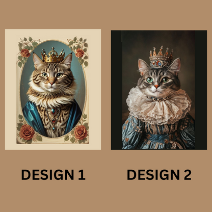 Custom Pet Cat Royal Art Memorial Case – Personalized Cat Photo Gifts – Custom Photo Pet Gift THUC99M13