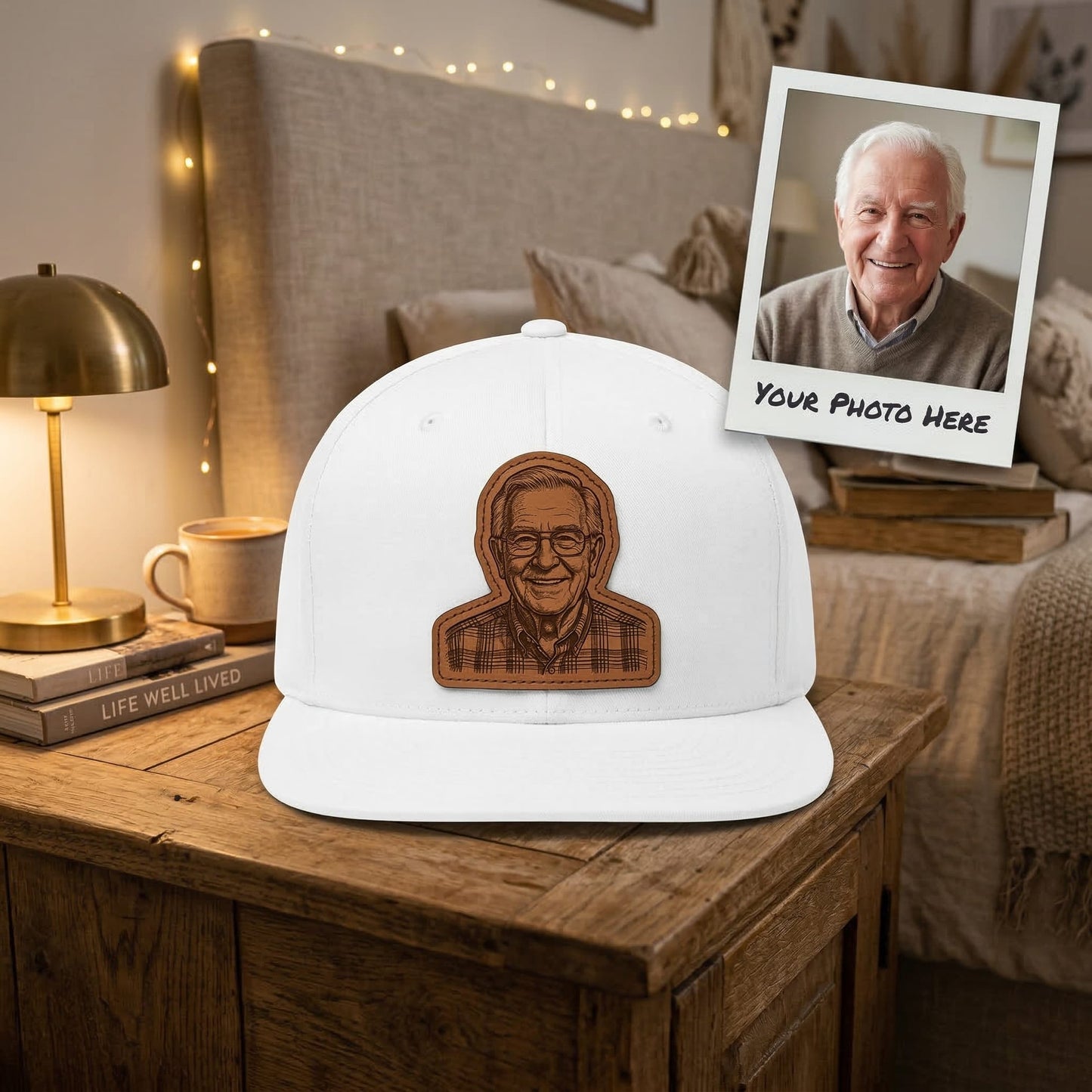 Personalized Grandpa Father's Day Trucker Hat With Photo | Custom Grandpa Hat | Father's Day Gift | Gift For Grandpa | Grandpa Gift