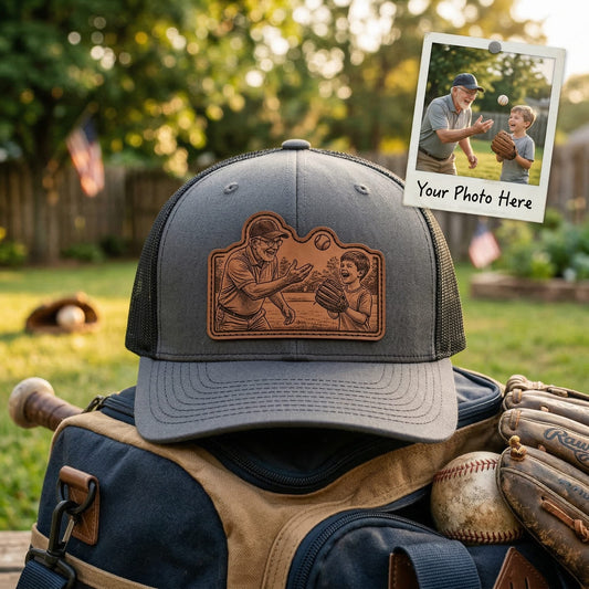 Personalized Grandpa Hat With Photo | Grandpa Hat | Father's Day Gift For Grandpa | Gift For Grandpa From Grandkids
