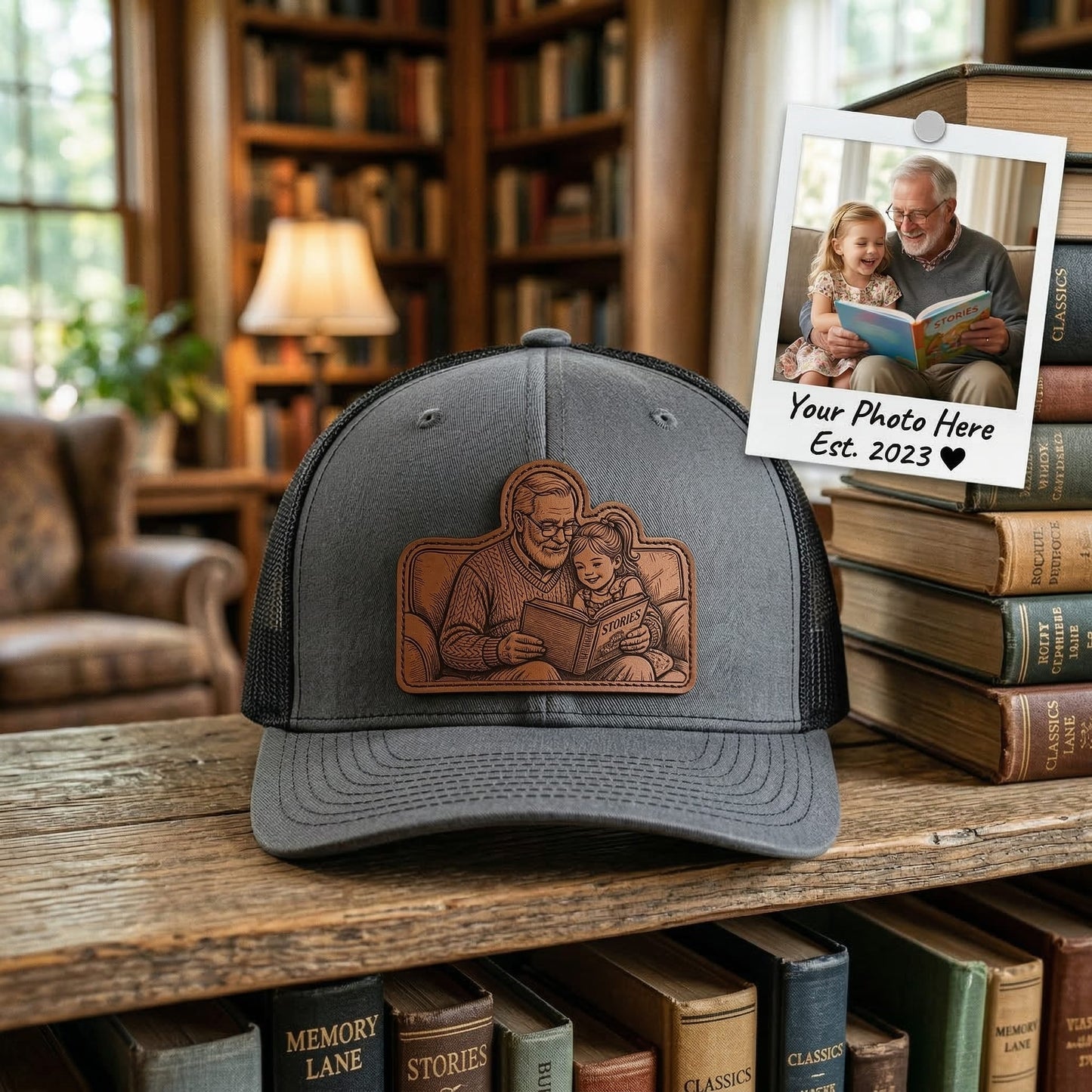 Grandpa Hat With Photo | Grandpa Hat | Father's Day Gift For Grandpa From Kids | Gift For Grandpa From Grandkids
