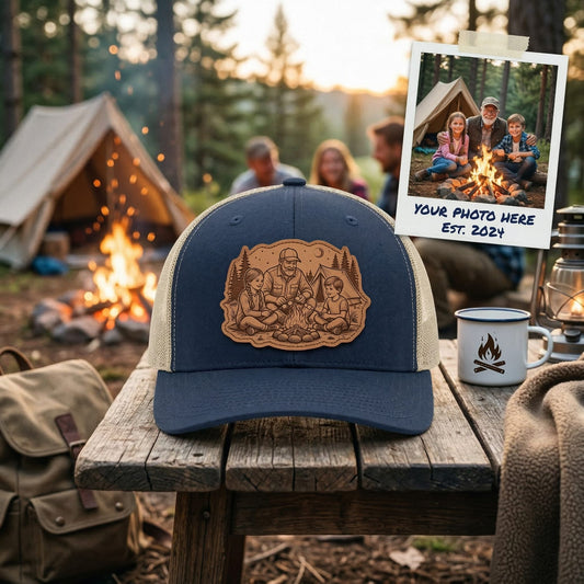 Custom Grandpa Trucker Hat With Photo | Grandpa Hat | Father's Day Gift For Grandpa From Kids | Gift For Grandpa